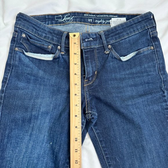 LEVI'S SAN FRANCISCO Demi Curve Straight Leg Women's Jeans Size 27 Dark Indigo - Picture 3 of 15